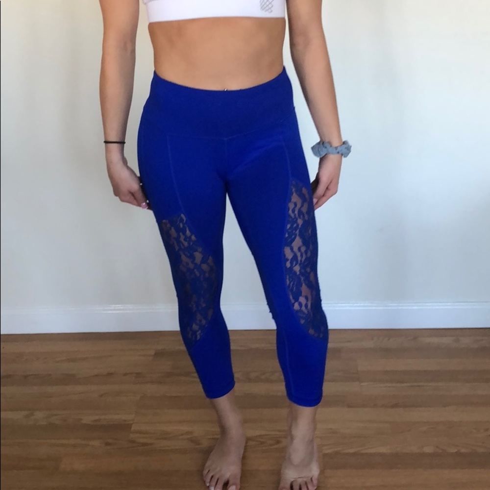 90 degree by reflex blue leggings size extra small